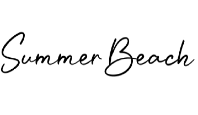 Summer Beach Font Preview