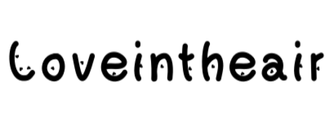Love in the Air Font Preview