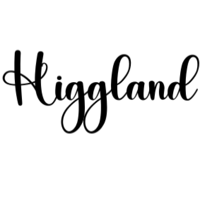 Higgland Font Preview