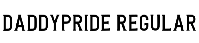 Daddy Pride Font Preview