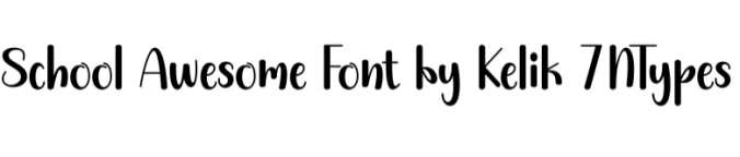 School Awesome Font Preview