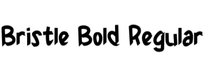 Bristle Bold Font Preview