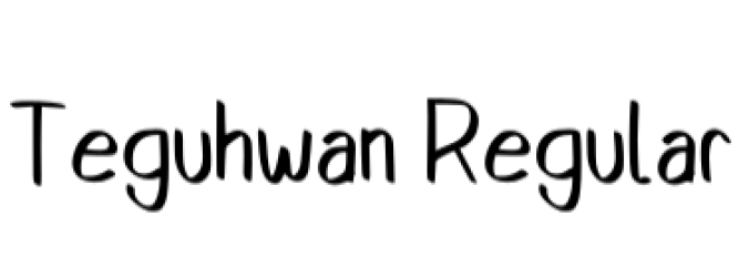 Teguhwan Font Preview