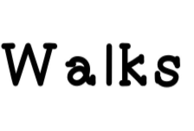 Walks Font Preview