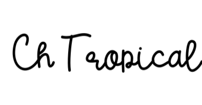 Tropical Font Preview