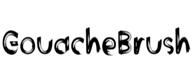 Gouache Brush Font Preview