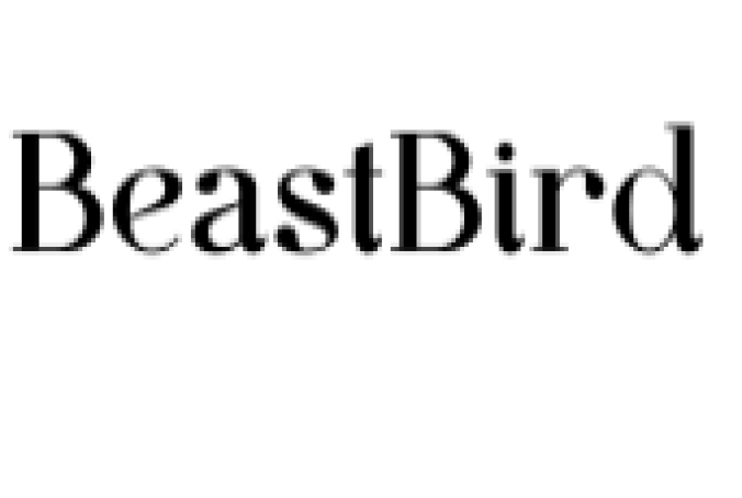 Beast Bird Font Preview