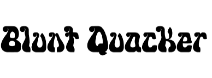 Blunt Quacker Font Preview