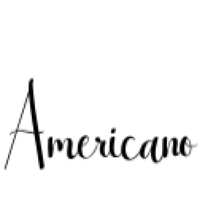 Americano Font Preview