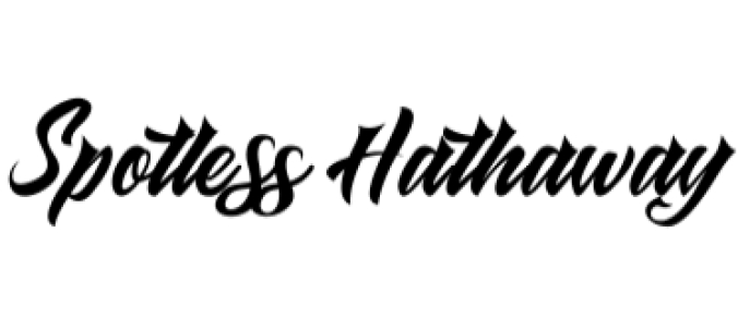 Spotless Hathaway Font Preview