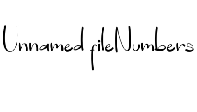 Numbers Font Preview