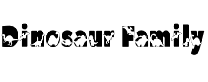 Dinosaur Family Font Preview