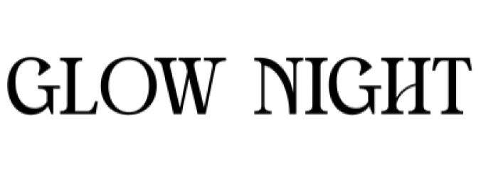 Glow Night Font Preview