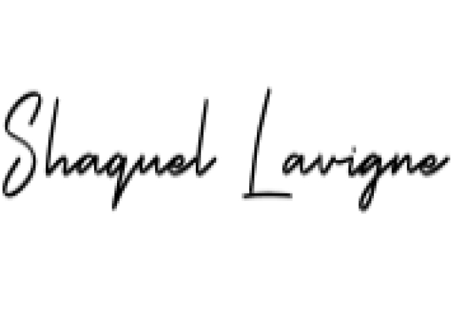 Shaquel Lavigne Font Preview