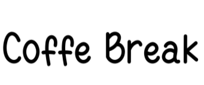 Coffe Break Font Preview