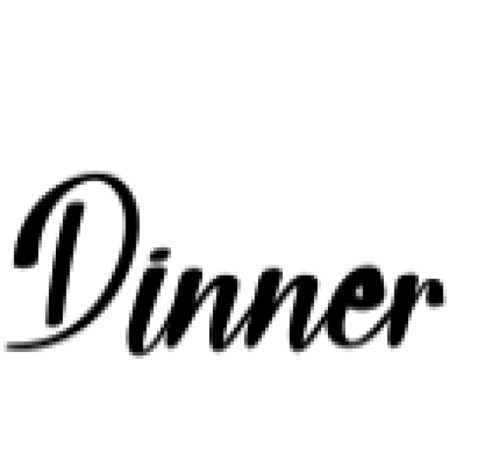 Dinner Font Preview