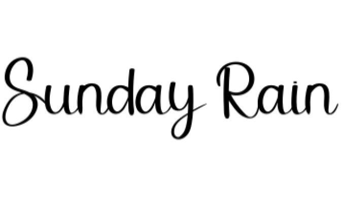 Sunday Rain Font Preview