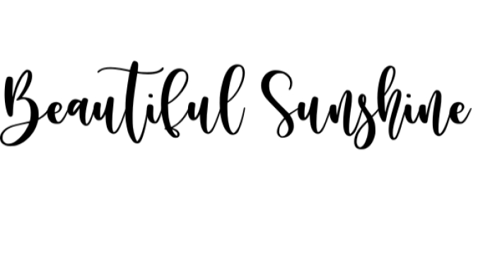 Beautiful Sunshine Font Preview
