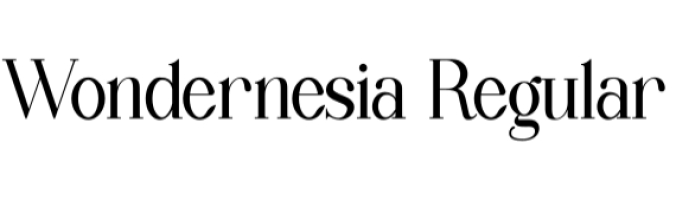 Wondernesia Font Preview