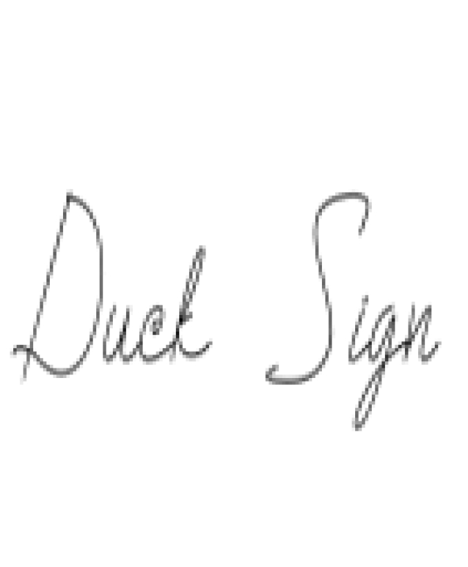 Duck Sign Font Preview