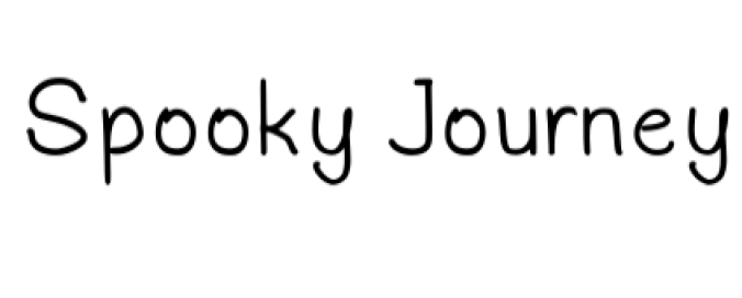 Spooky Journey Font Preview
