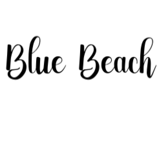 Blue Beach Font Preview