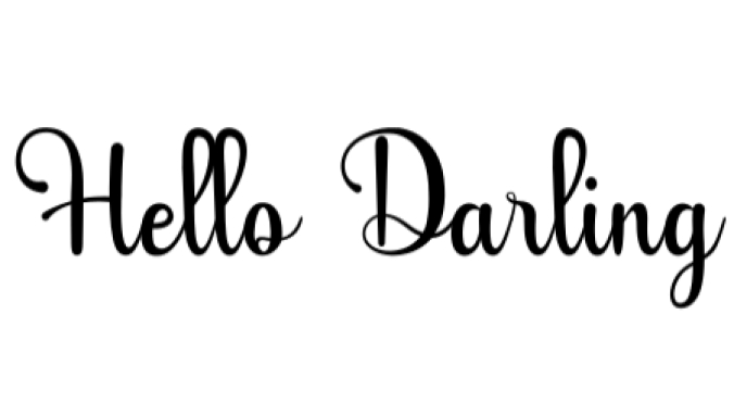 Hello Darling Font Preview