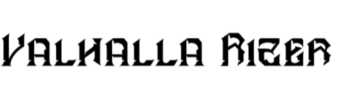 Valhalla Rizer Font Preview