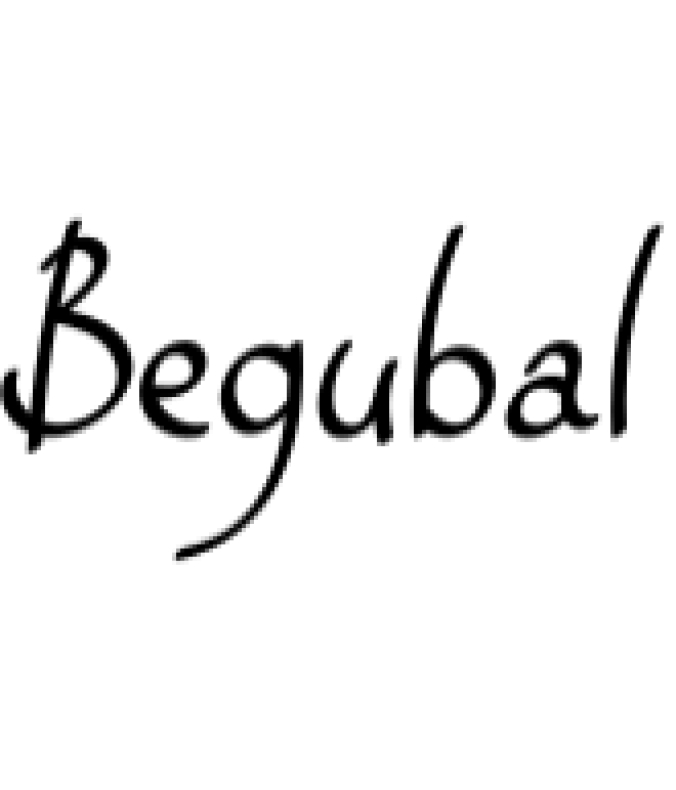 Begubal Font Preview