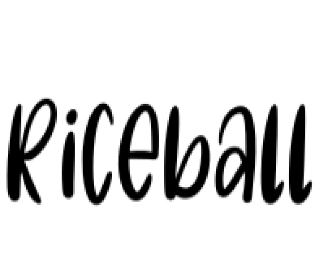 Riceball Font Preview
