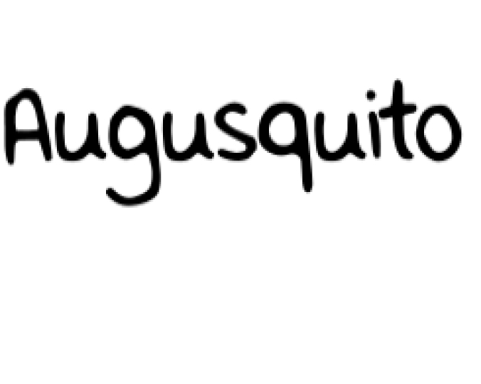 Augusquito Font Preview