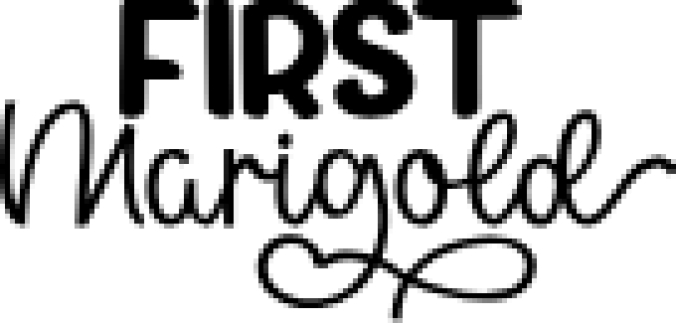 First Marigold Font Preview