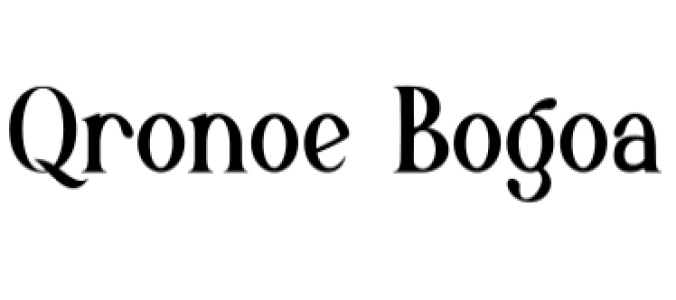 Qronoe Bogoa Font Preview