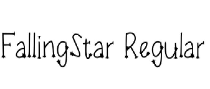 Falling Star Font Preview