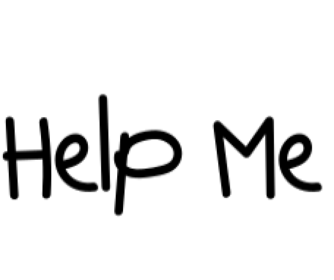 Help Me Font Preview