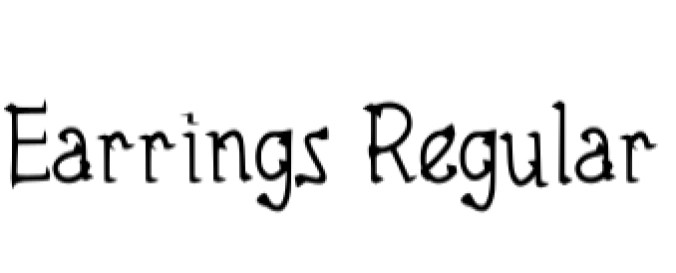 Earrings Font Preview