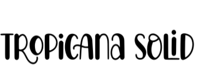 Tropicana Font Preview