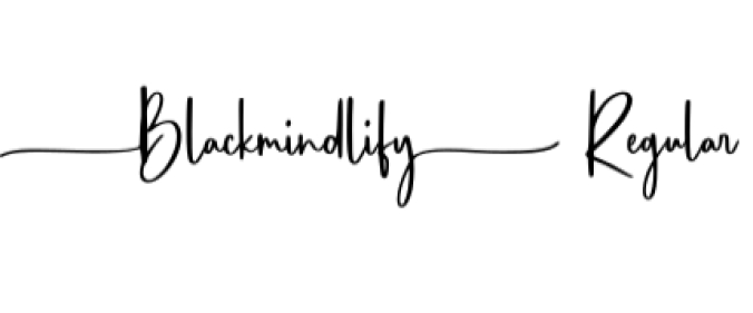 Blackmindlify Font Preview