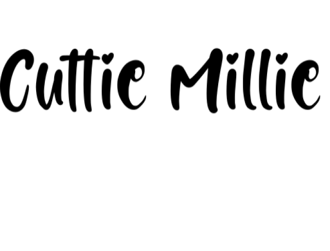 Cuttie Millie Font Preview