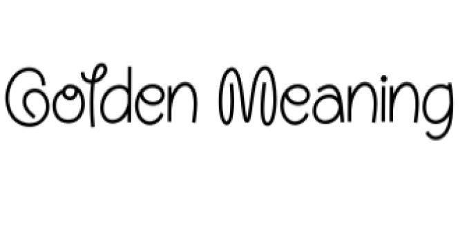 Golden Meaning Font Preview