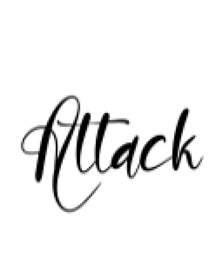 Attack Font Preview