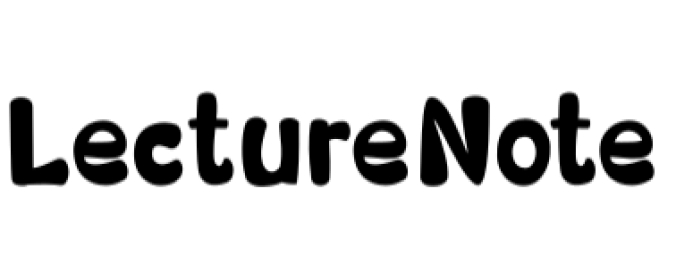 Lecture Note Font Preview