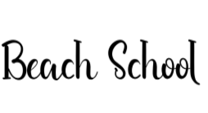 Beach School Font Preview