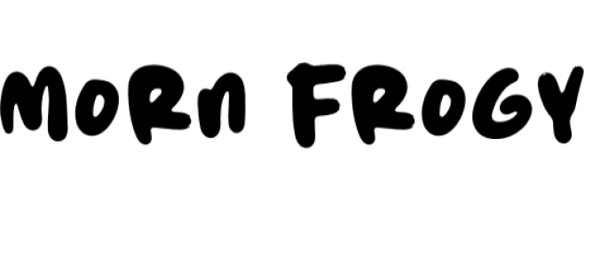 Morn Frogy Font Preview