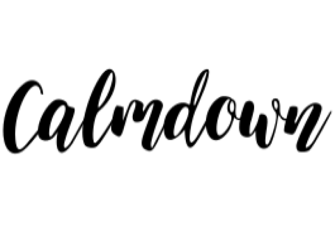 Calmdown Font Preview