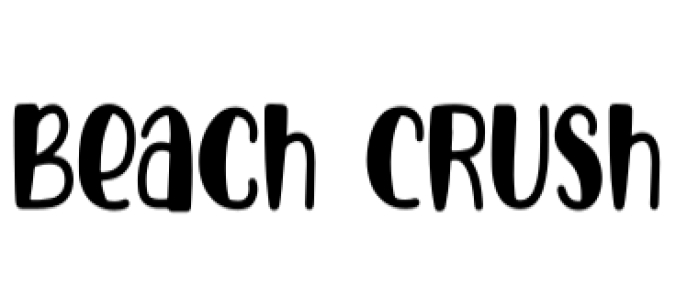 Beach Crush Font Preview
