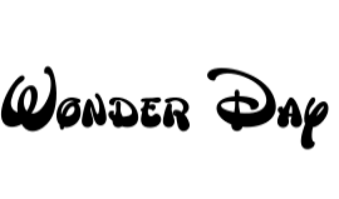 Wonder Day Font Preview