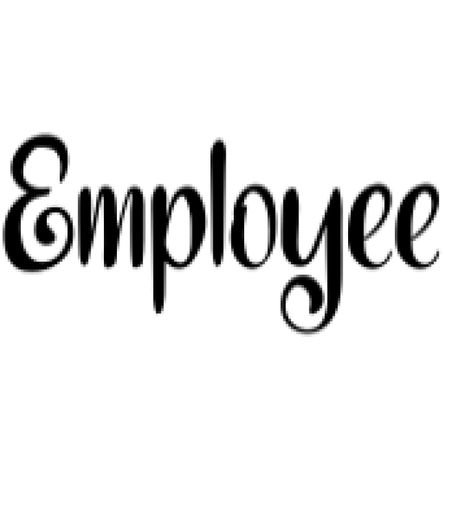 Employee Font Preview