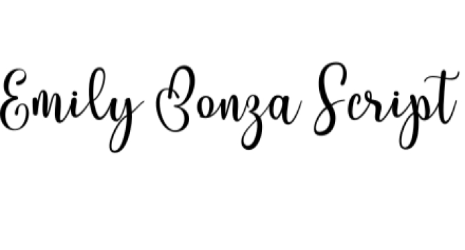 Emily Bonza Font Preview