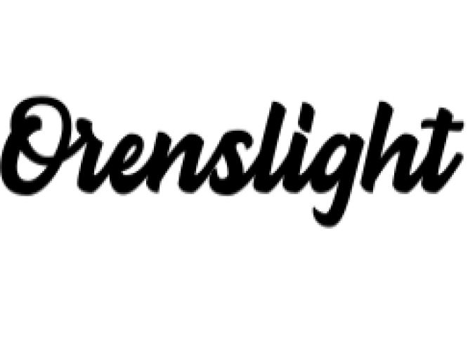 Orenslight Font Preview